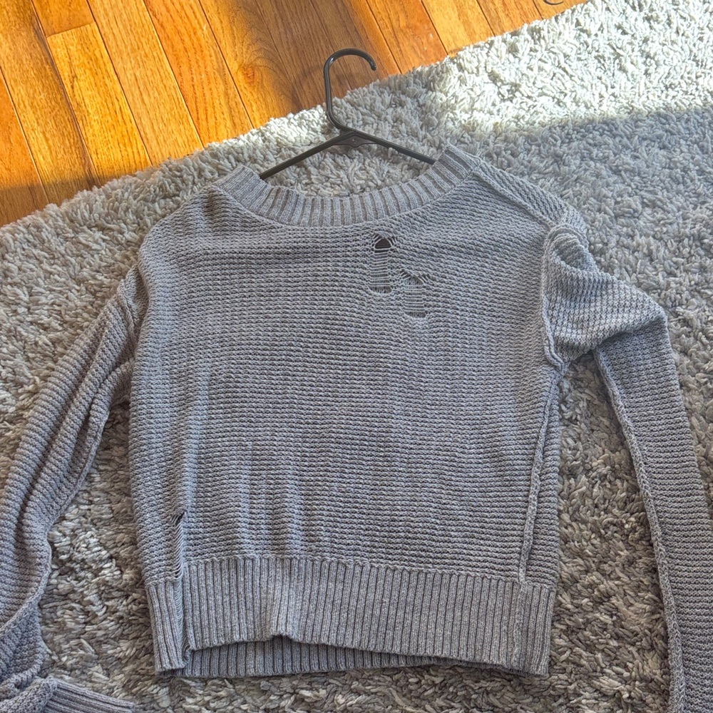 n:PHILANTHROPY distressed Gray Sweater